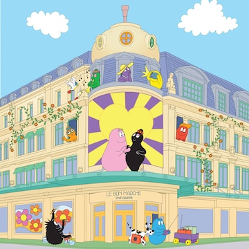 Retour en enfance : les Barbapapa fêtent Noël au Bon Marché