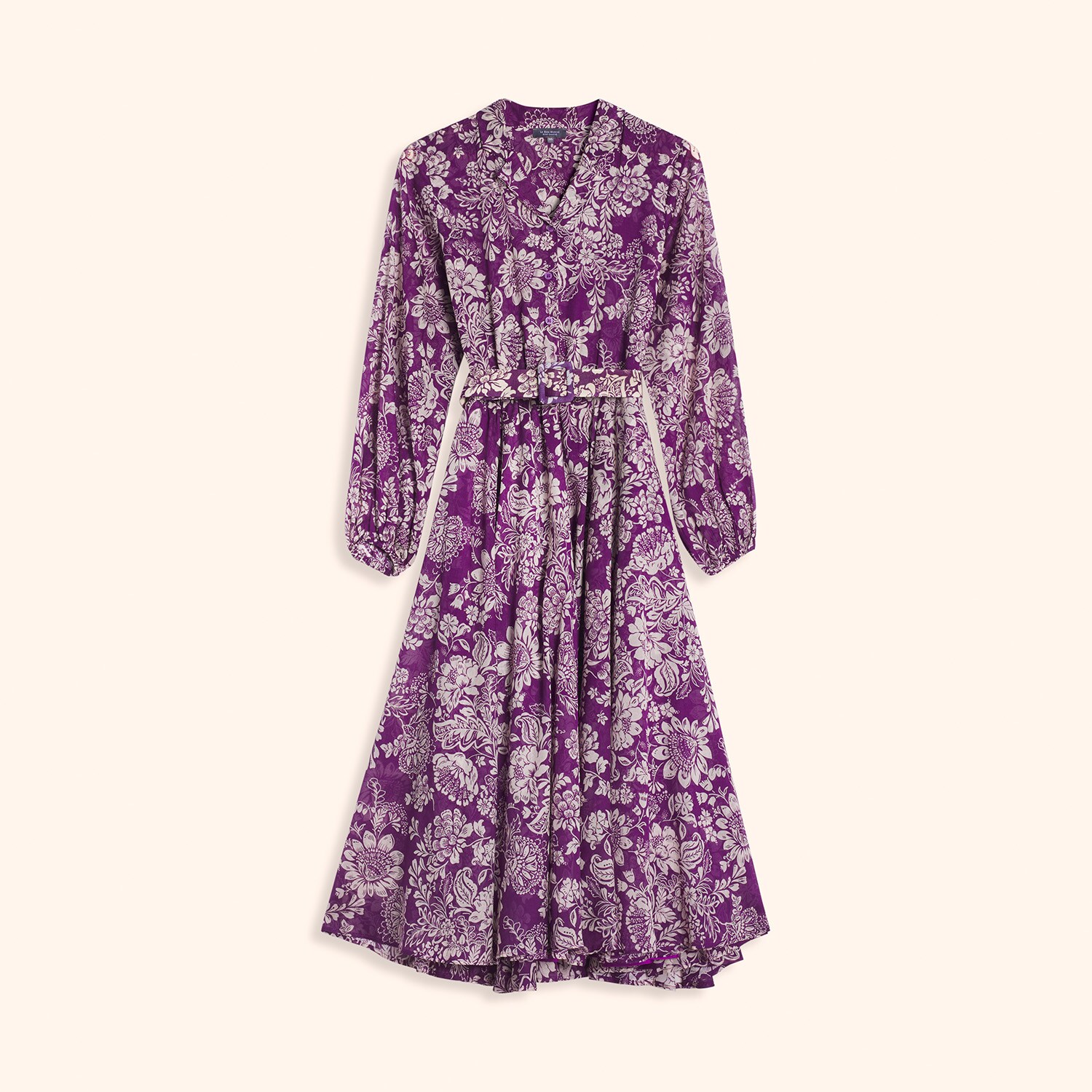 Robe ceinture imprimé fleurs