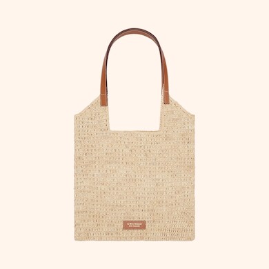 Sac tress&eacute; en raphia, , hi-res