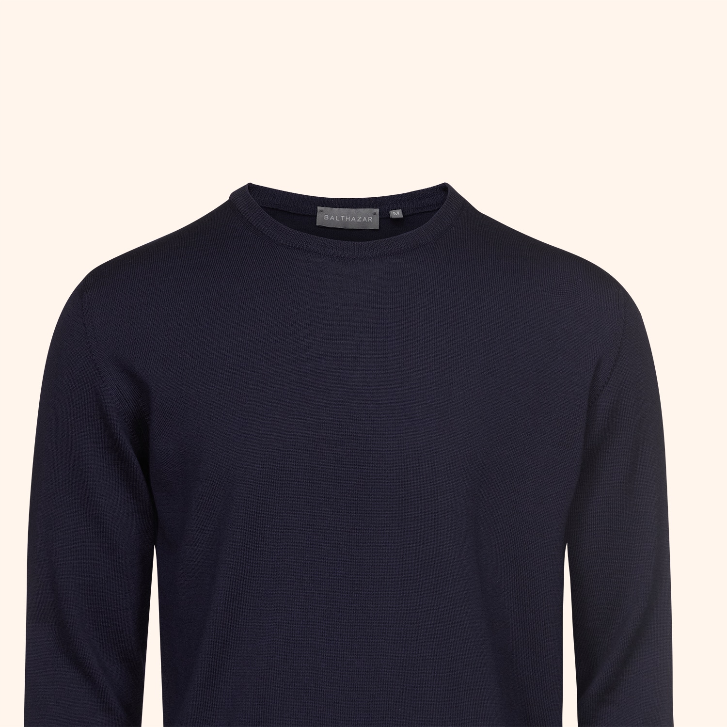 Pull col rond en laine merinos