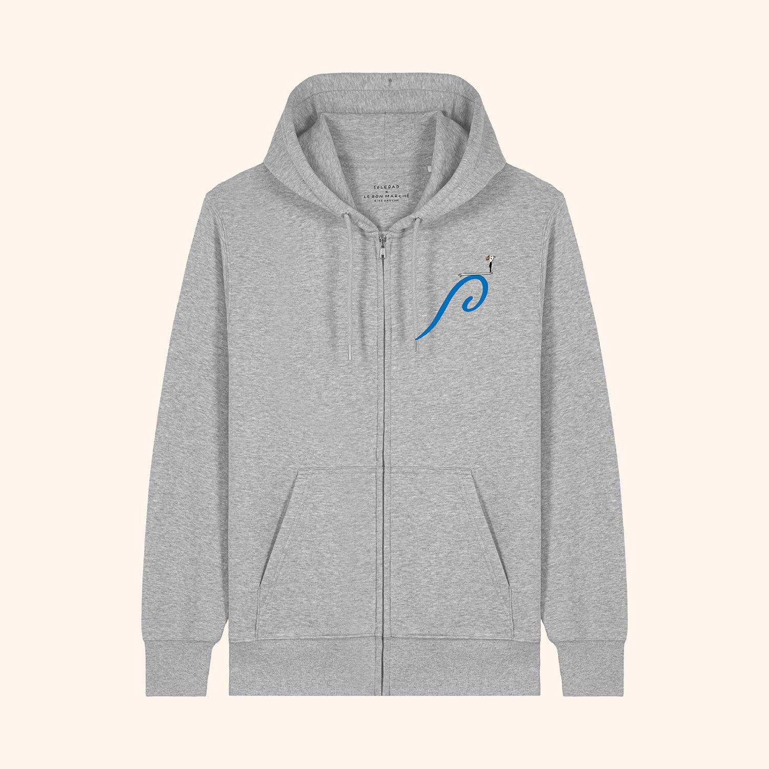 Sweatshirt &agrave; capuche SOLEDAD "Vague"