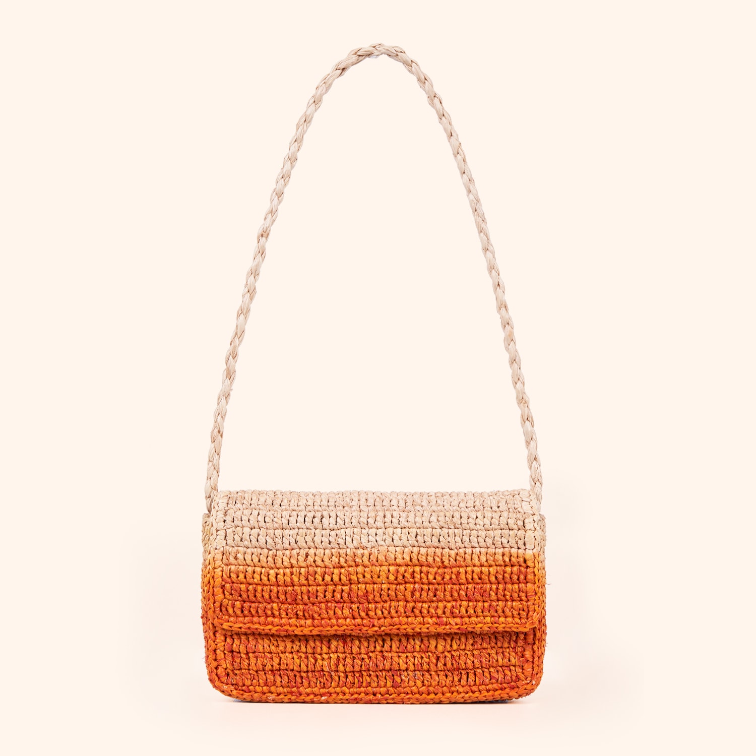 Sac baguette en raphia