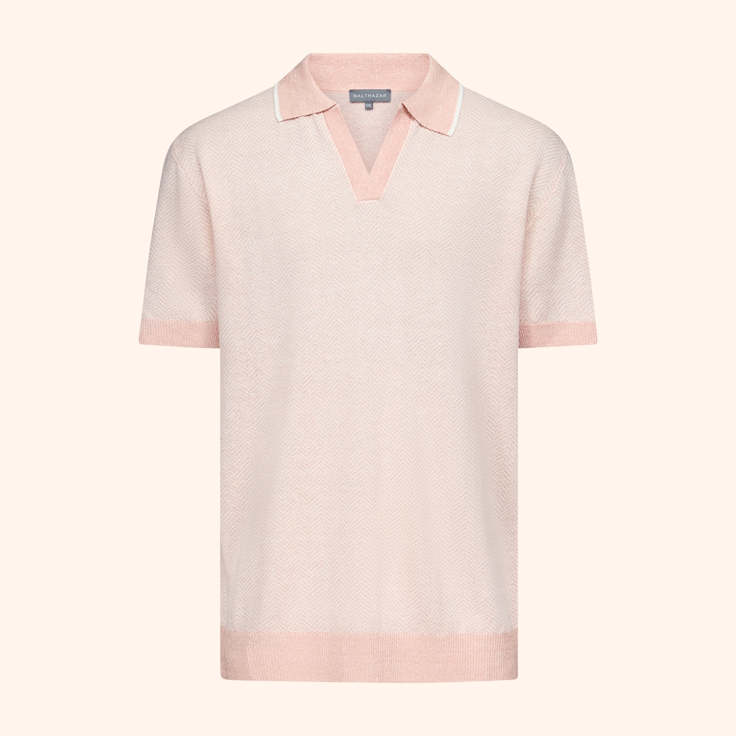 Polo col skipper armur&eacute; chevron