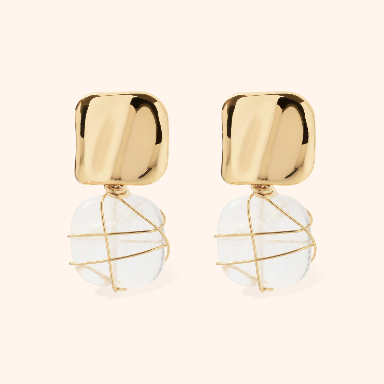 Boucles d'oreilles Rainbow Square