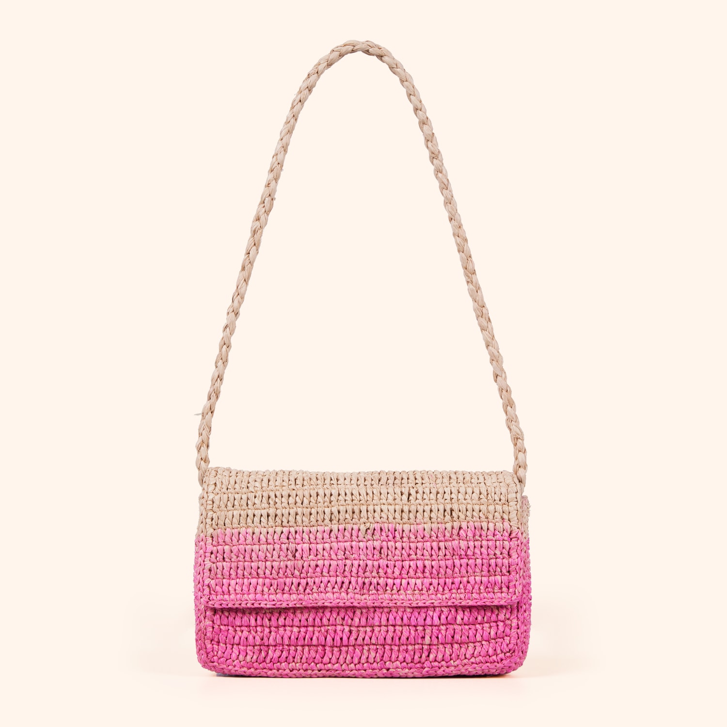 Sac baguette en raphia
