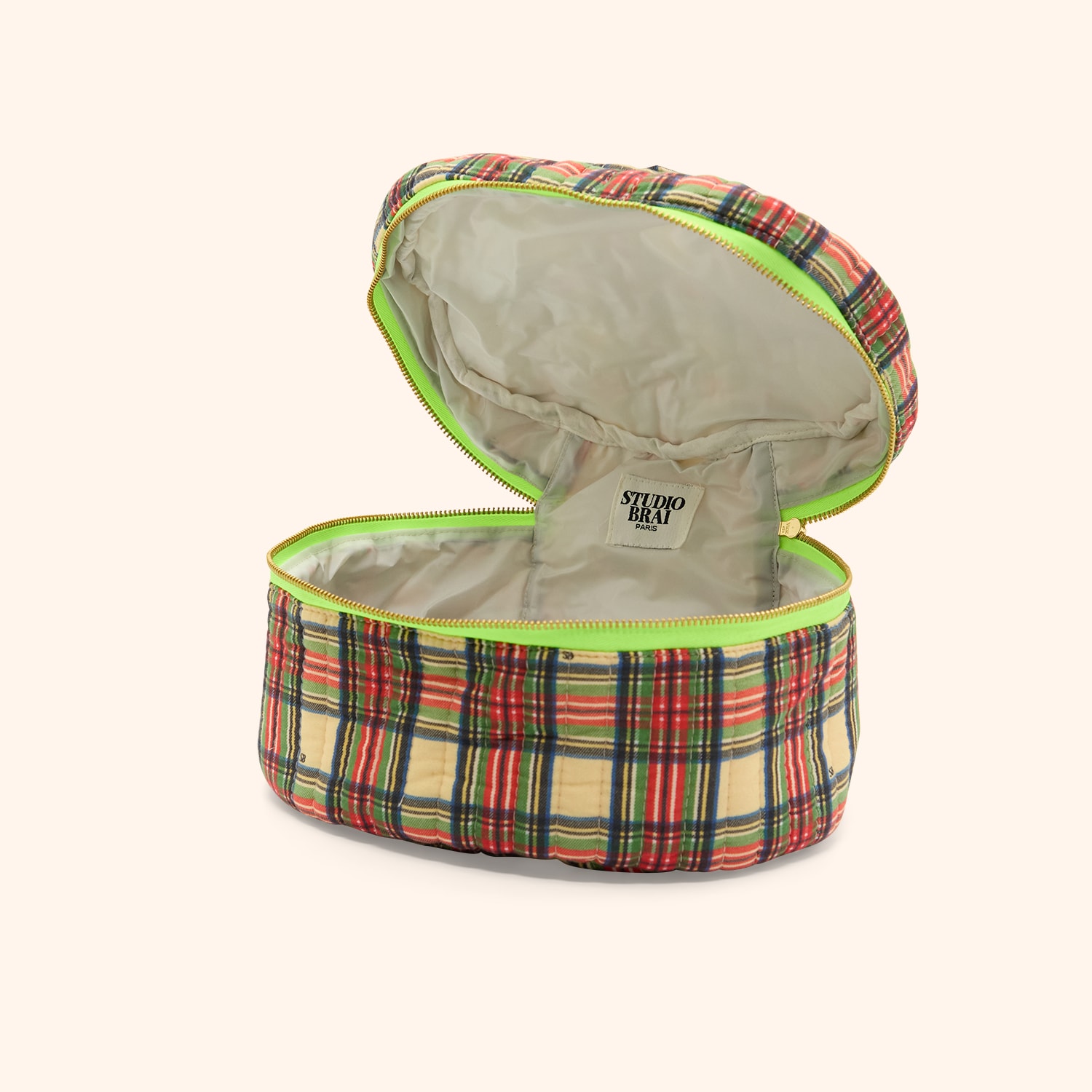 Trousse ronde tartan