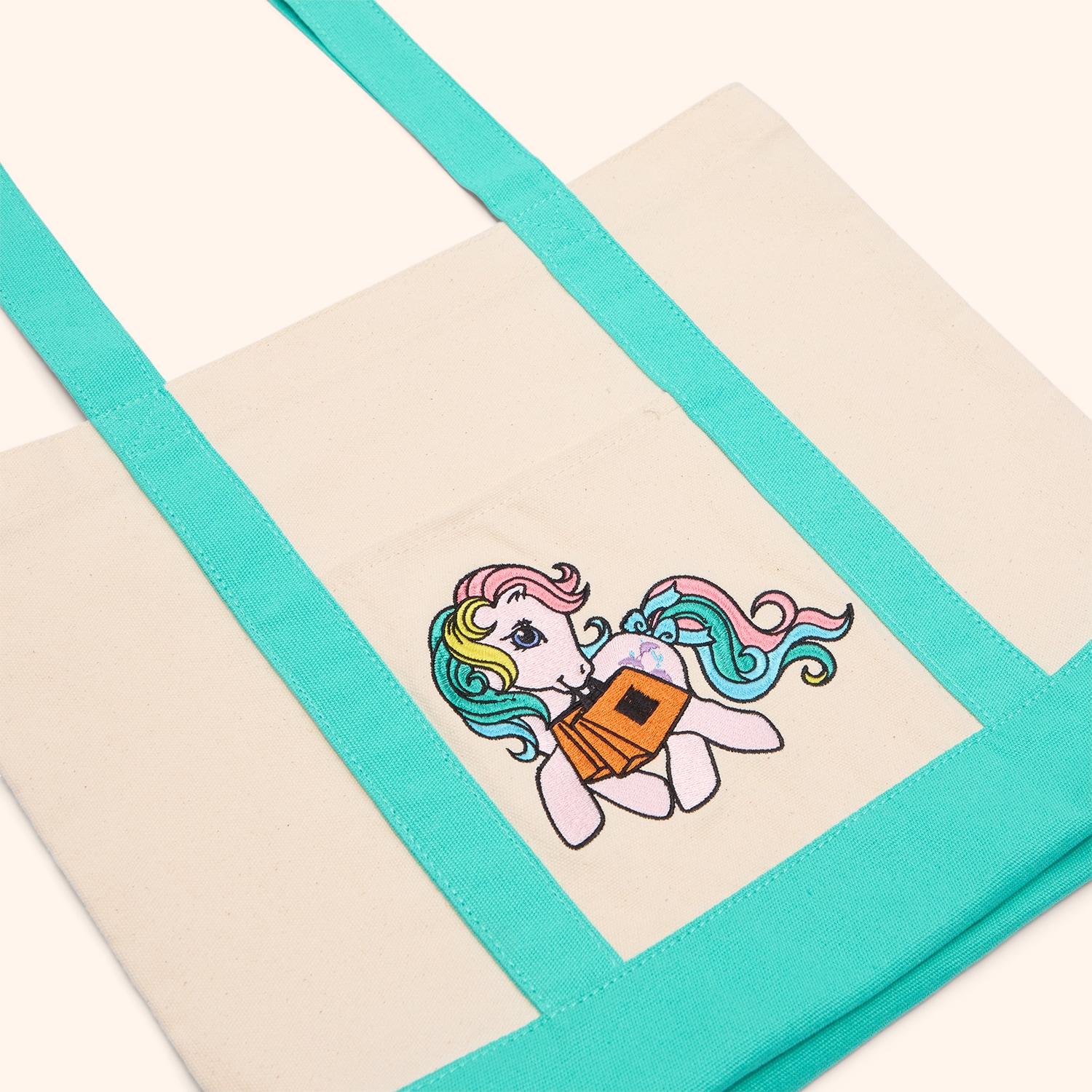 Cabas brod&eacute; Mon Petit Poney "Parasol"