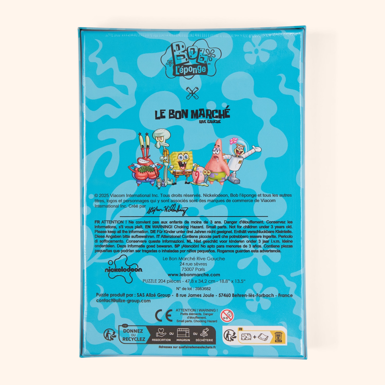 Puzzle Bob l'éponge Plage