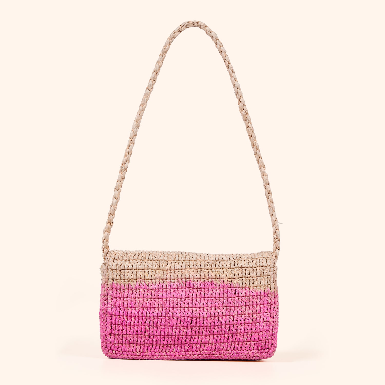 Sac baguette en raphia