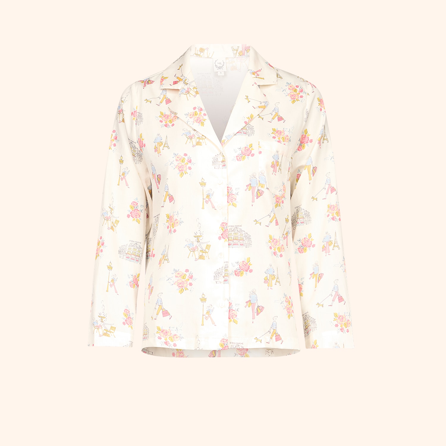 Pyjama pour femme en satin de coton exclusif Le Bon Marché