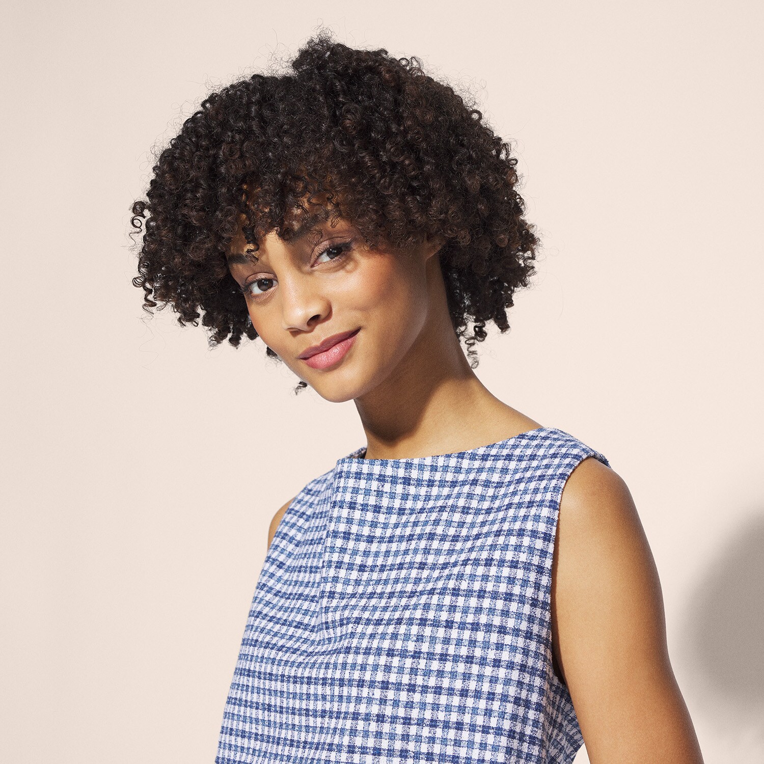 Top jacquard vichy