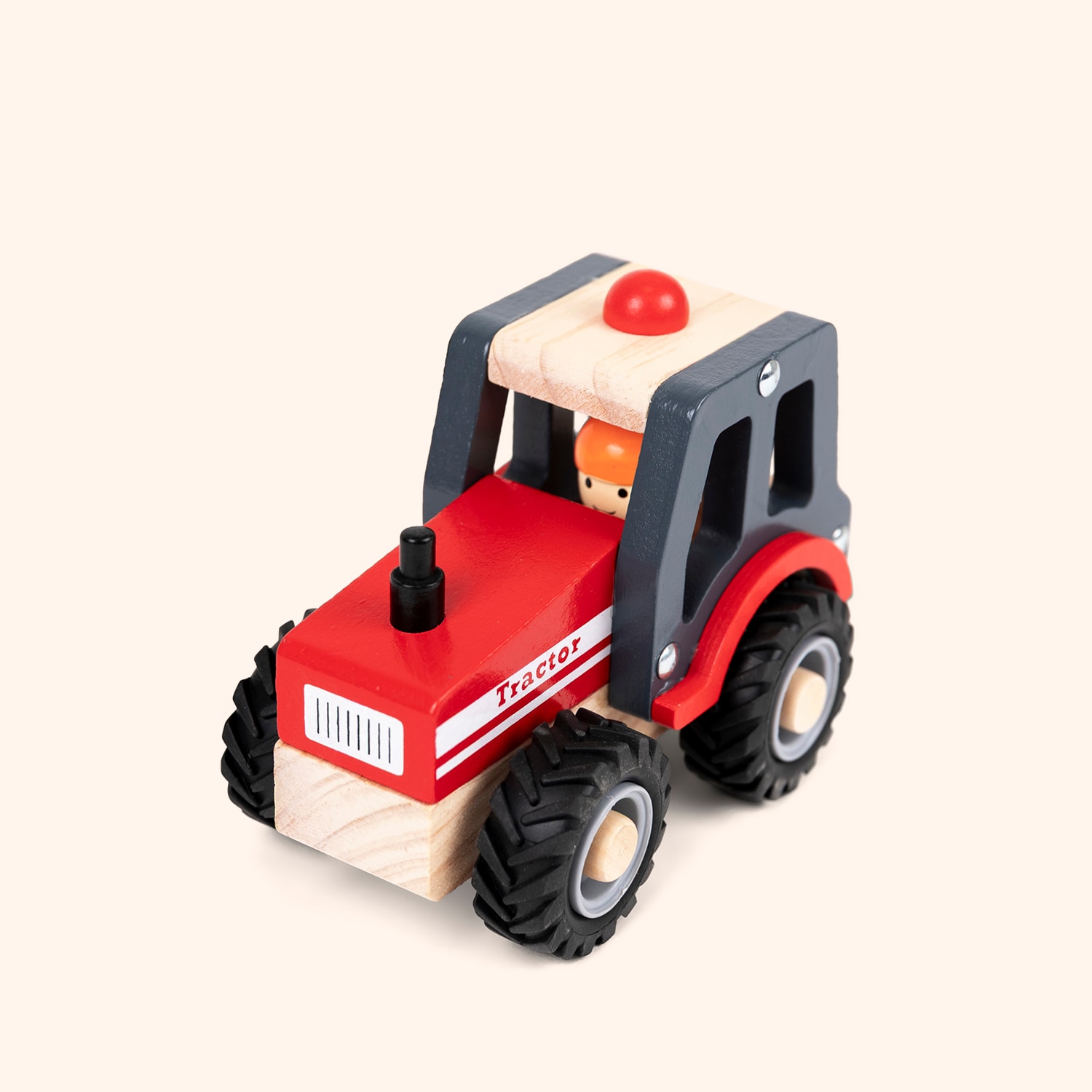 Jouet tracteur en bois