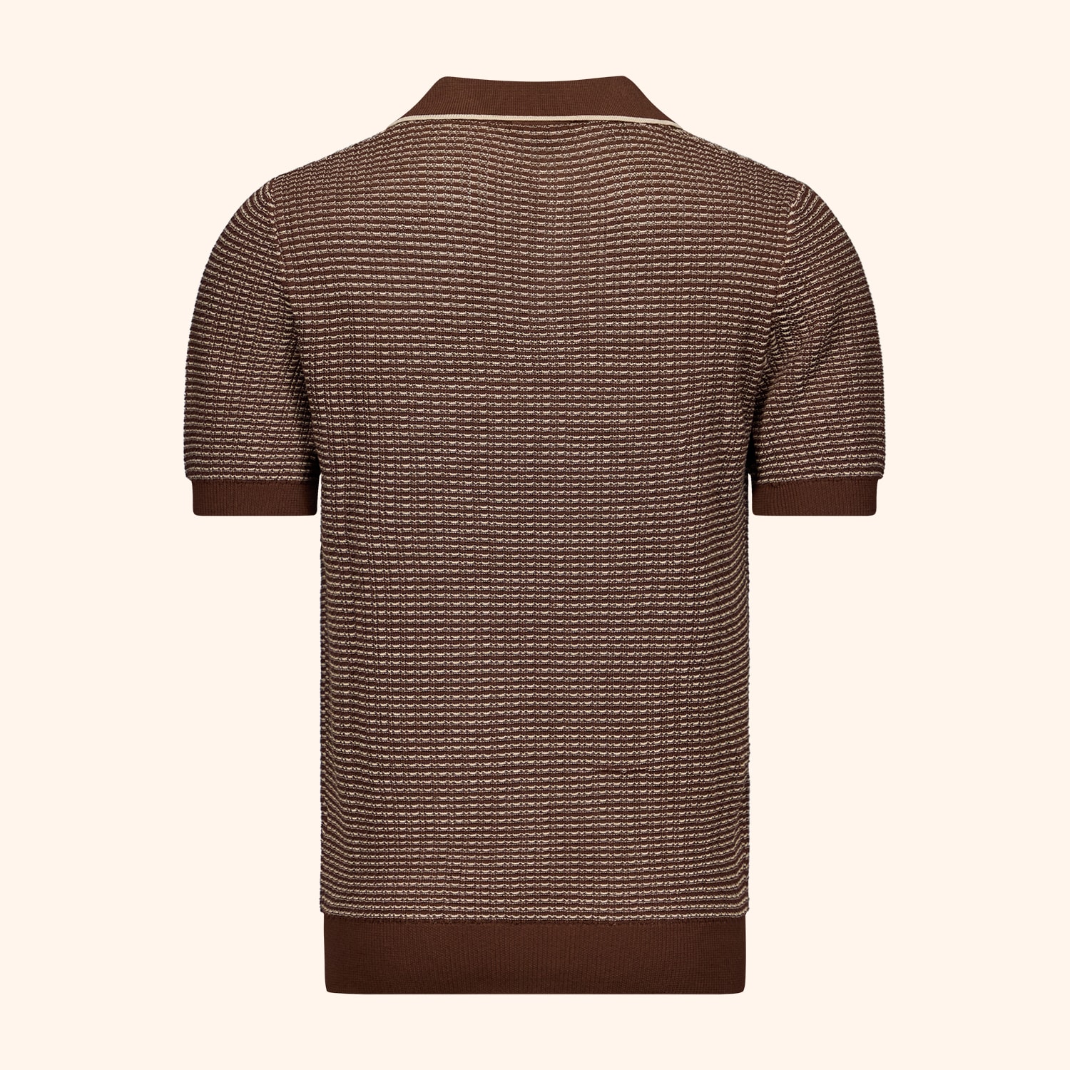 Polo col skipper armur&eacute; bicolore