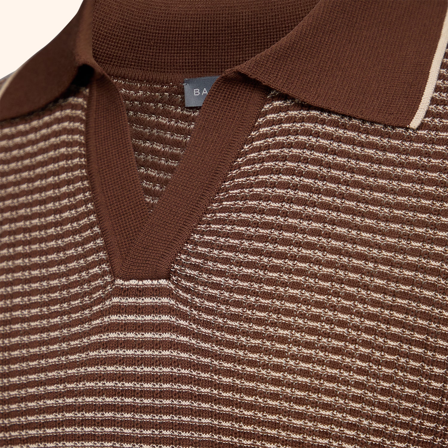 Polo col skipper armur&eacute; bicolore