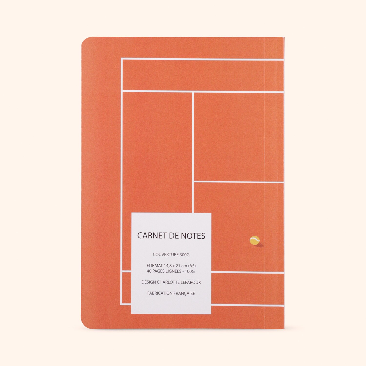 Carnet de Notes " Tennis sur Terre Battue"