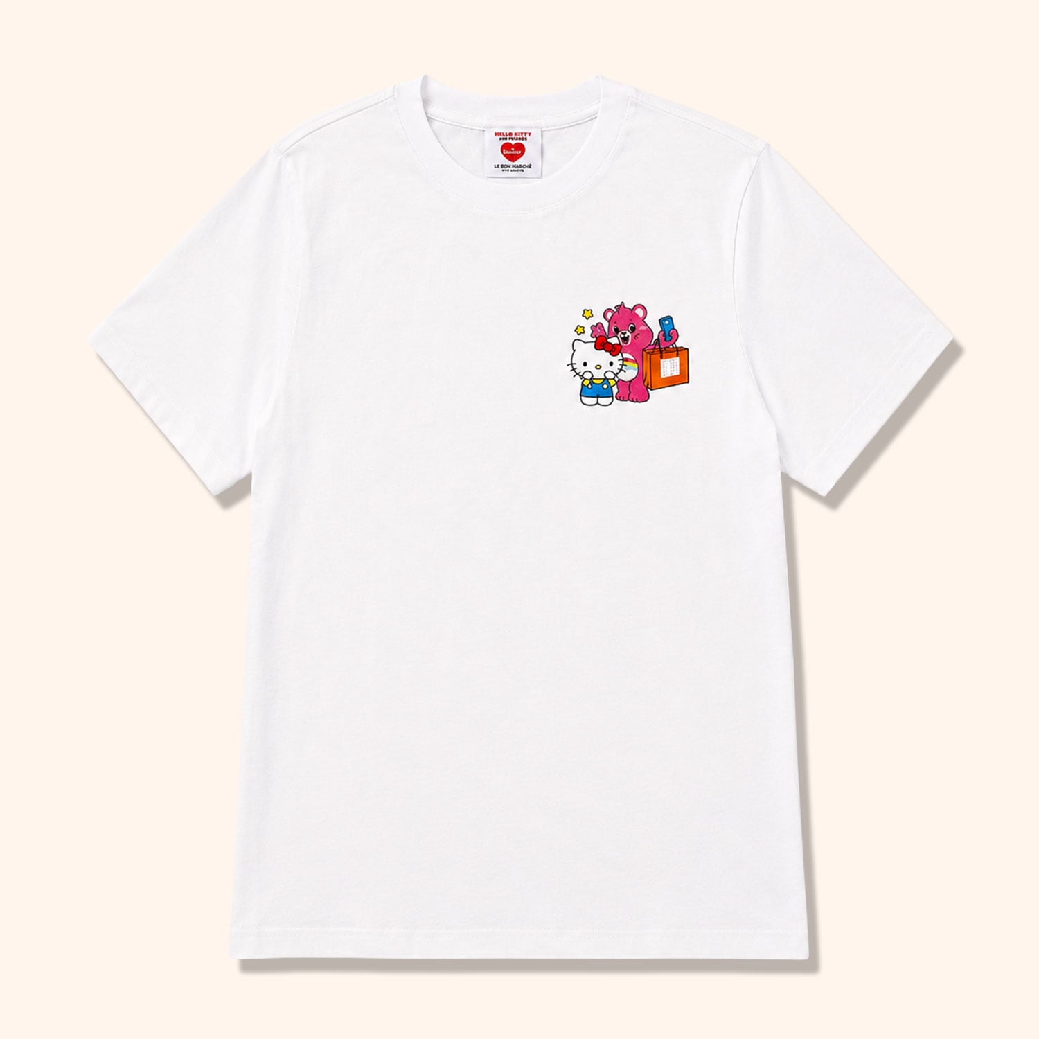 T shirt adulte Hello Kitty & les bisounours "fa&ccedil;ade"