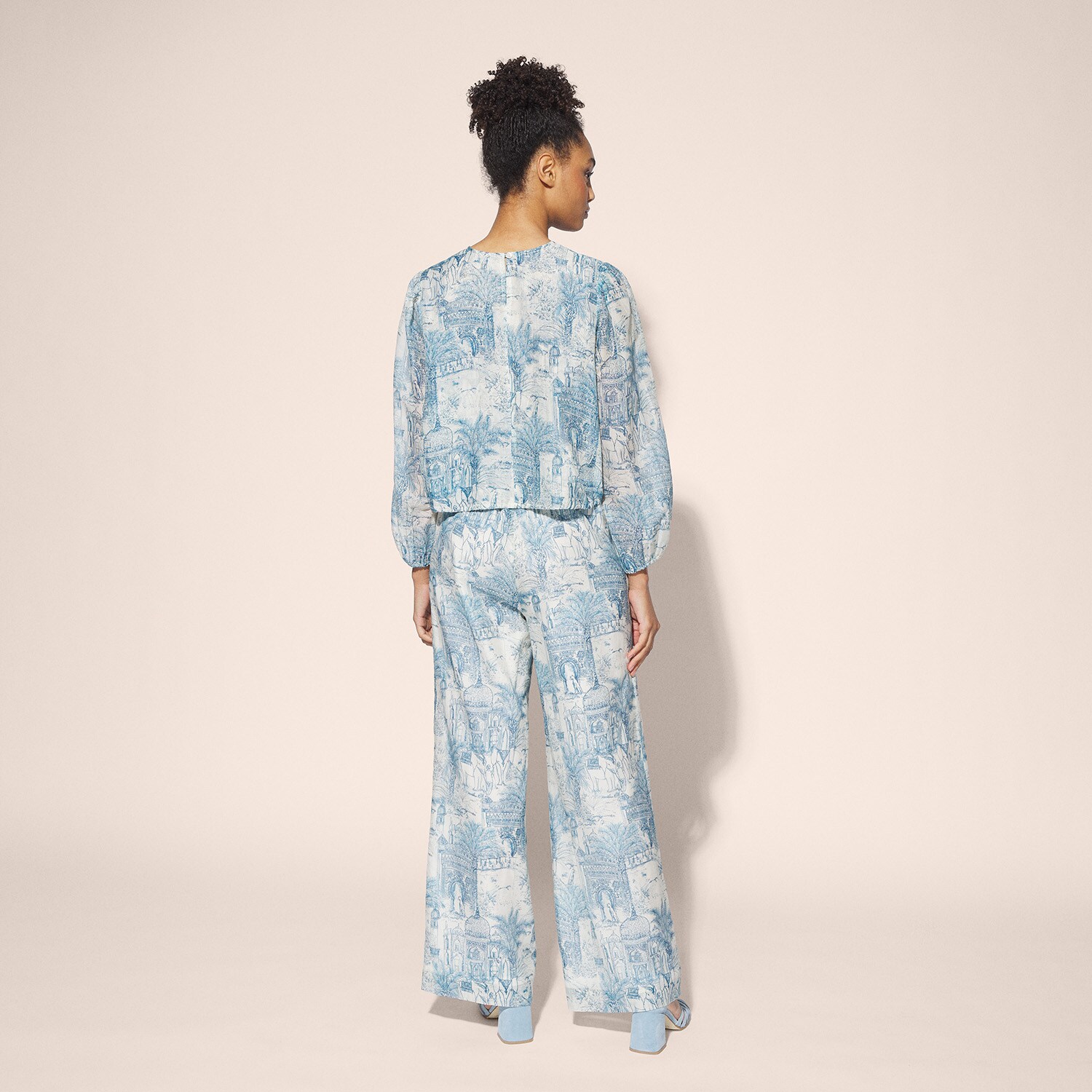 Blouse esprit toile de jouy