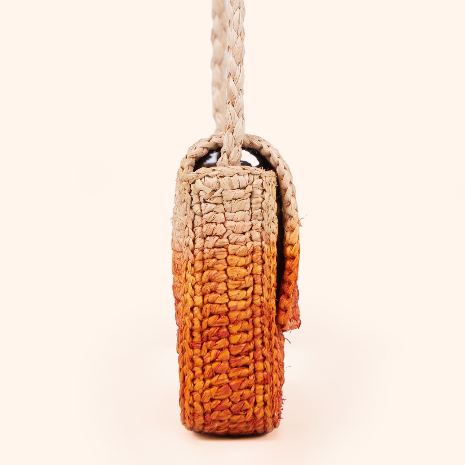 Sac baguette en raphia