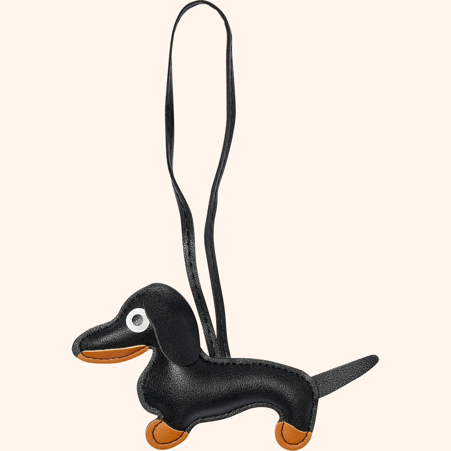 Porte clé peluche teckel