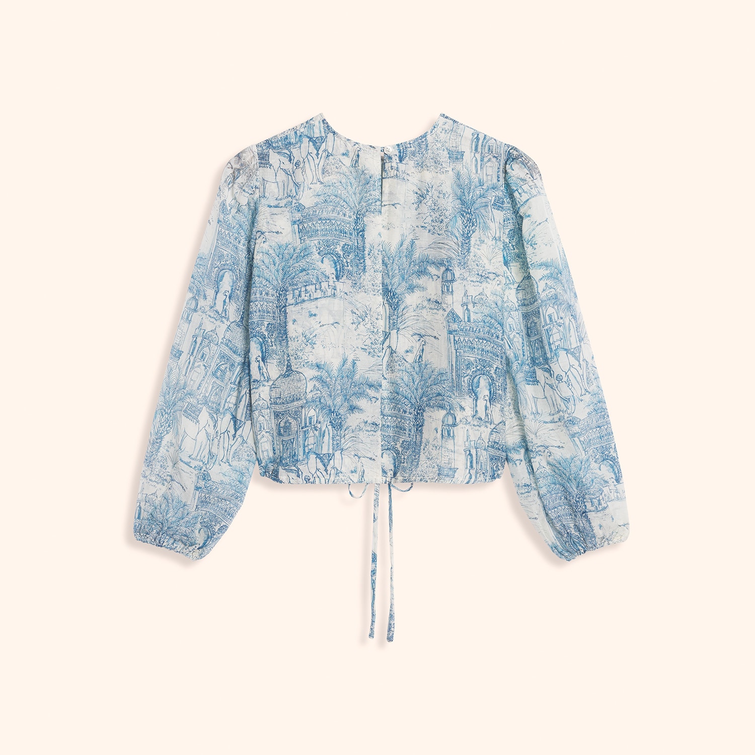 Blouse esprit toile de jouy