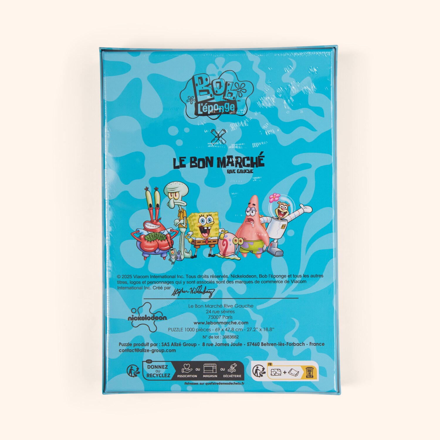 コラボ商品★LE BON MARCHE RIVE GAUCHE x OU EST CHARLIE Puzzle Bob L'éponge Facade | LE BON MARCHÉ RIVE GAUCHE x BOB