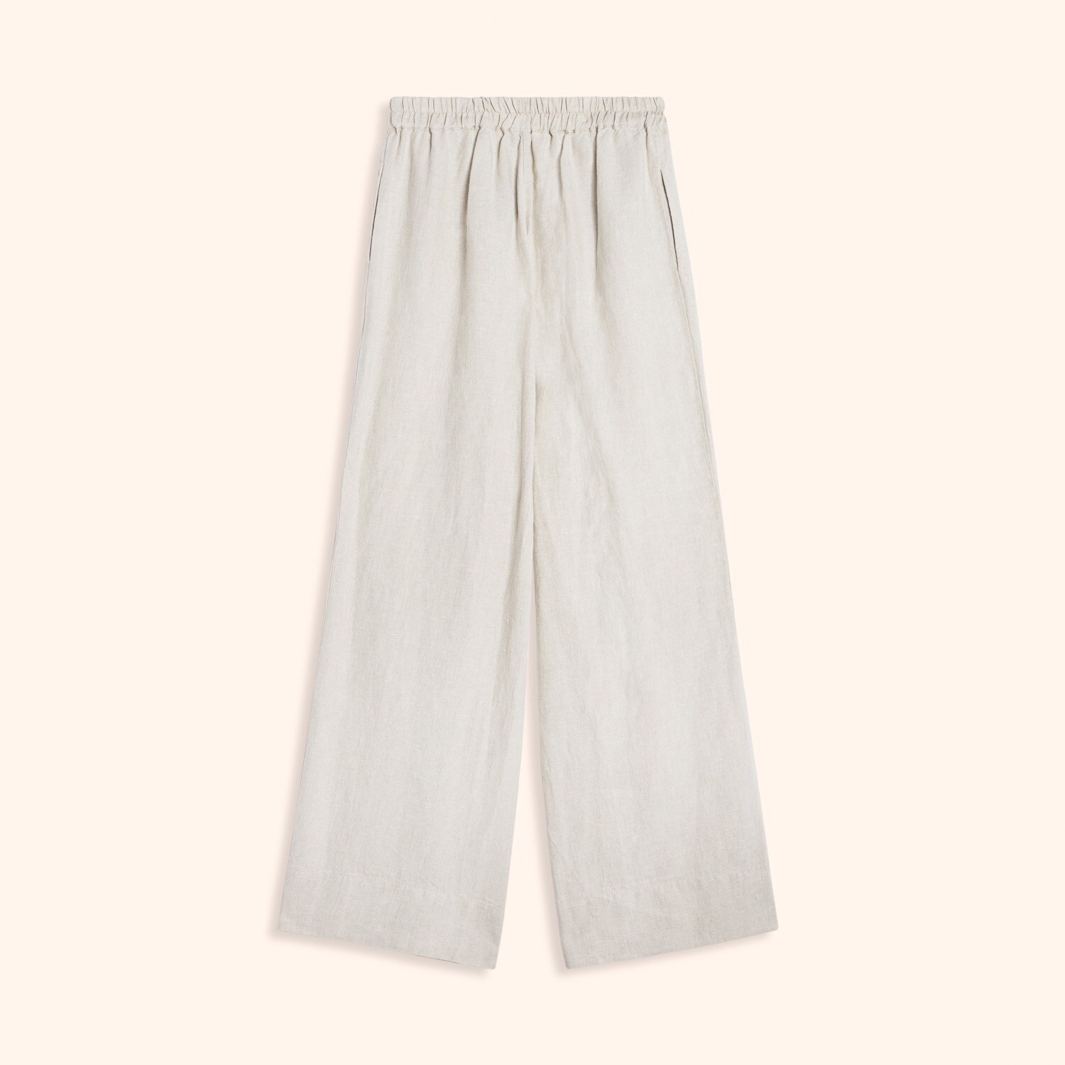 Pantalon taille élastique en lin