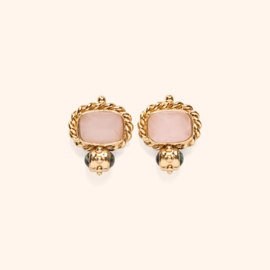 Boucles d'oreilles Amarante cabochons, , hi-res