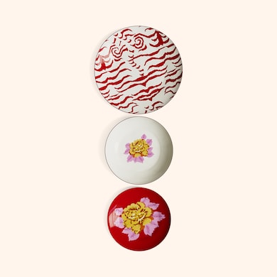 Set de 3 assiettes en porcelaine, , hi-res