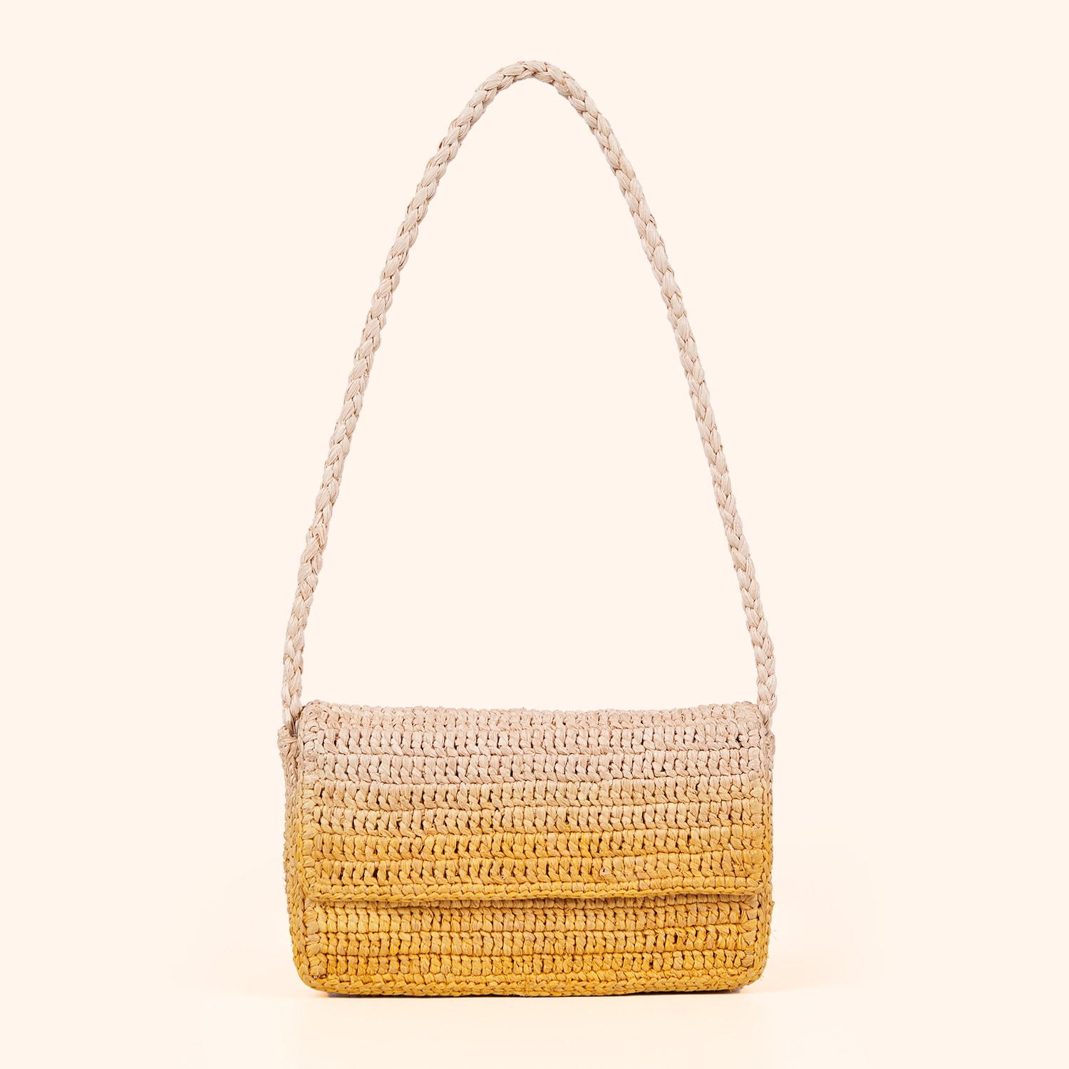 Sac baguette en raphia