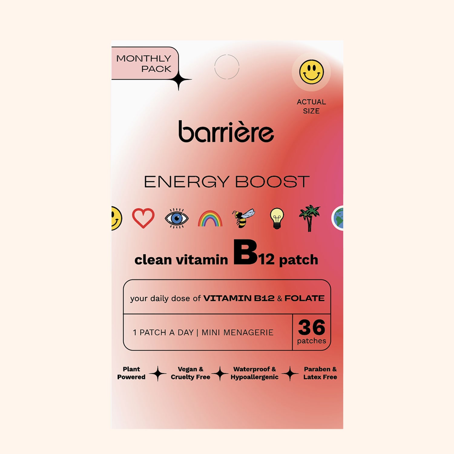 ENERGY BOOST Vitamin B12 Patch 36pk- Icons