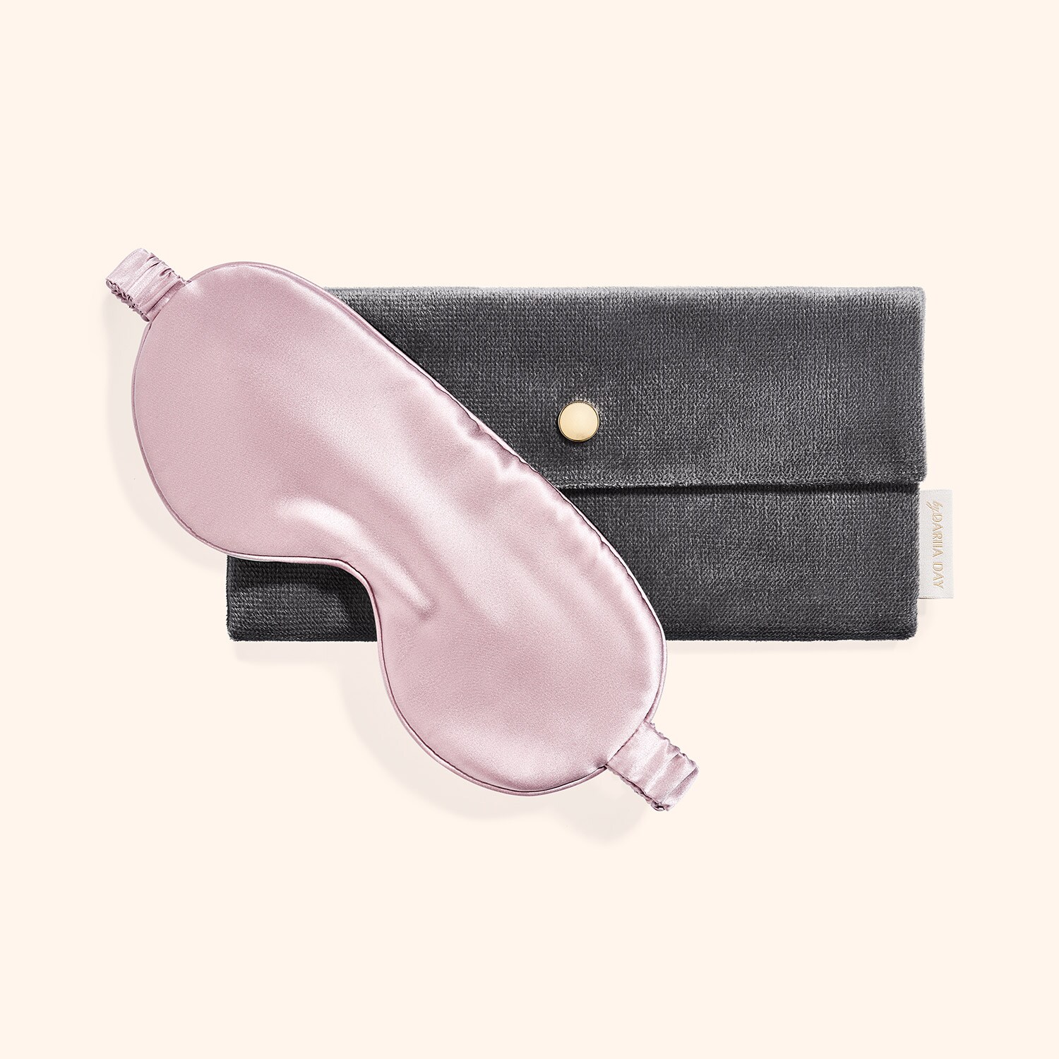 Masque sommeil en soie Blush