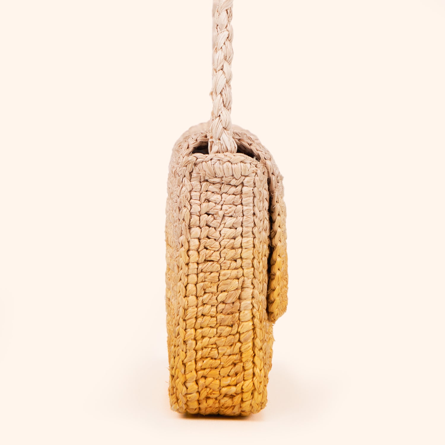 Sac baguette en raphia