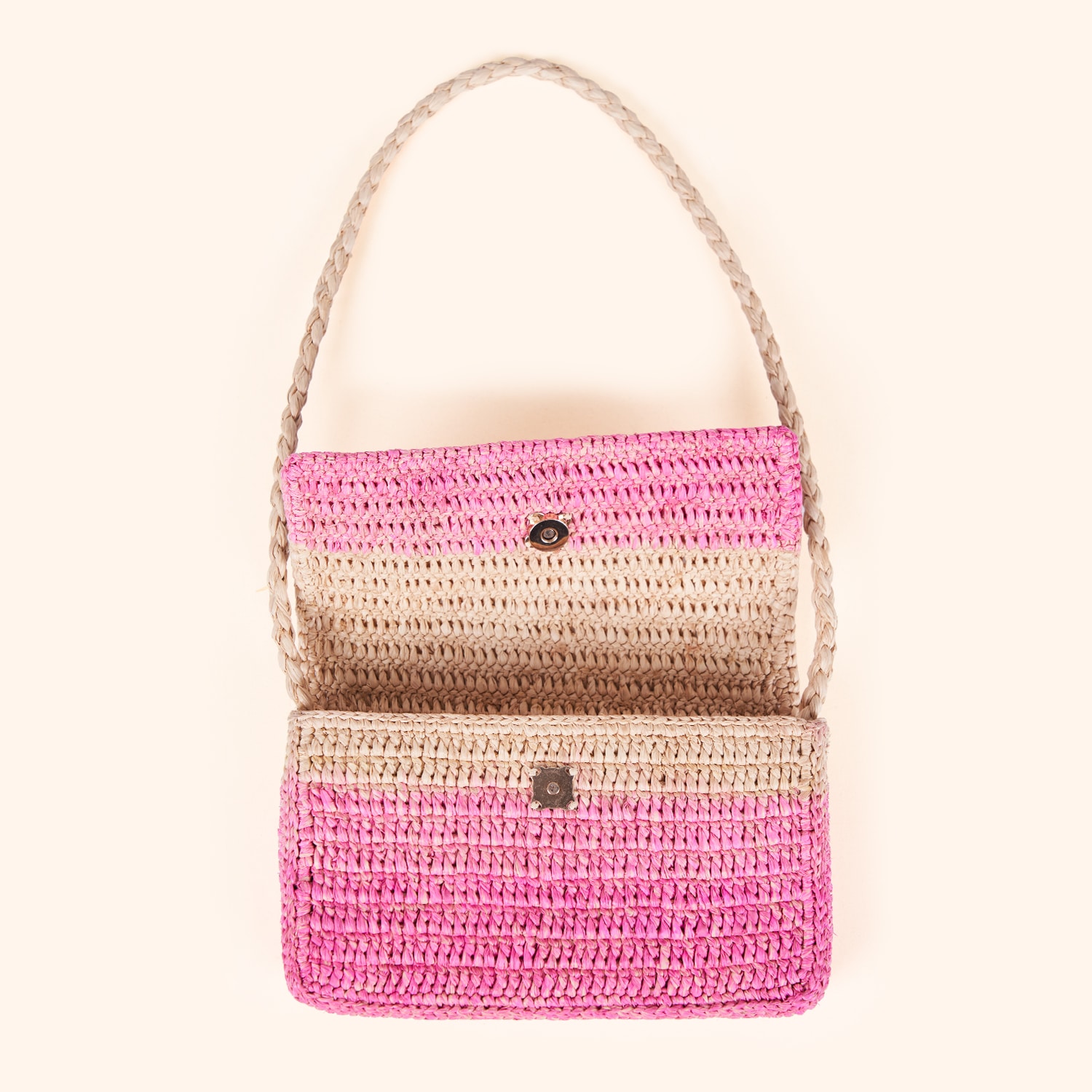 Sac baguette en raphia