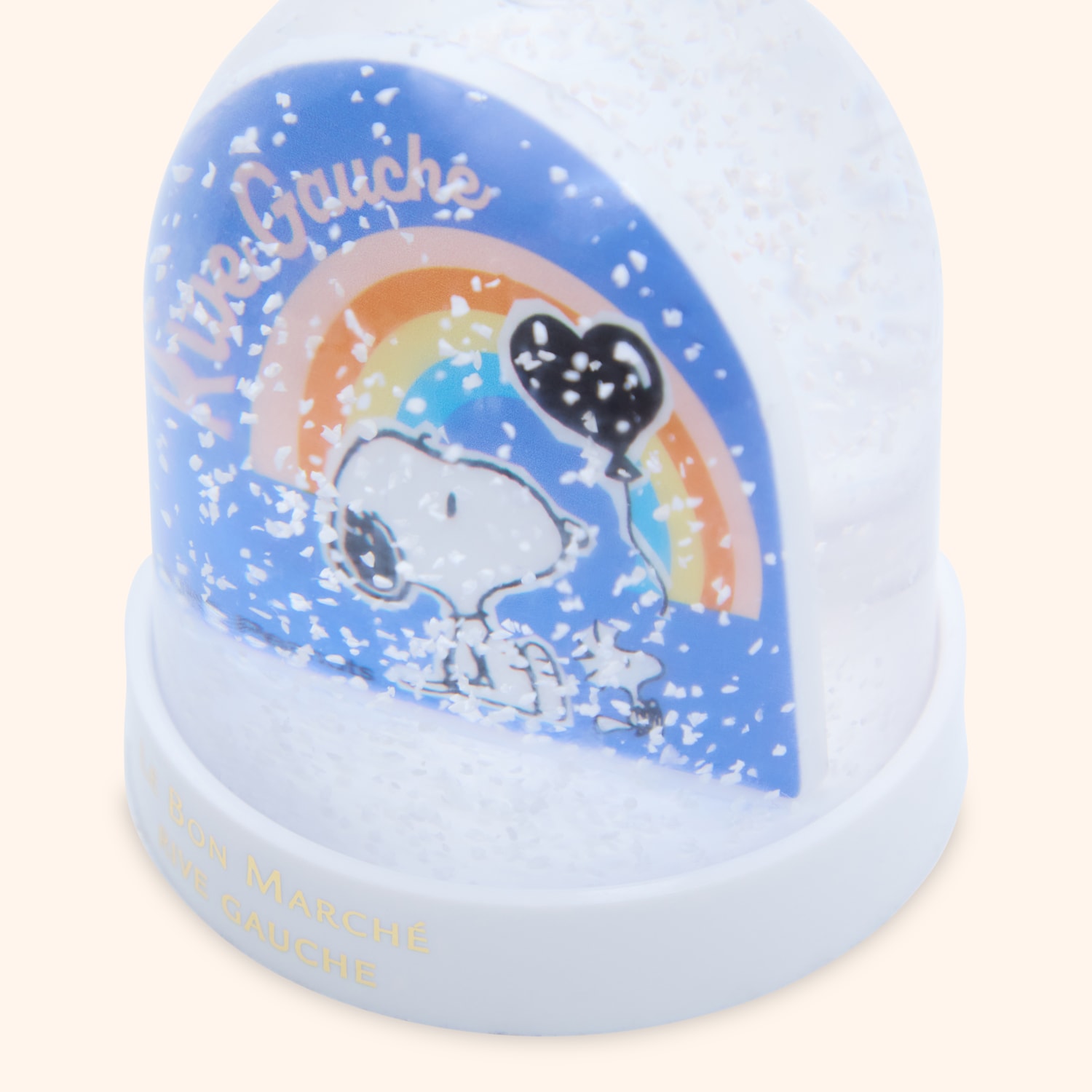 Boule à neige  Snoopy "Arc-en-ciel"