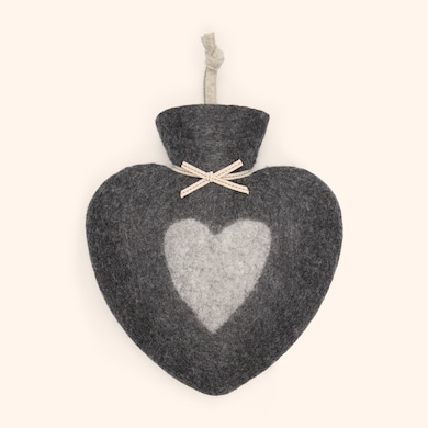 Bouillotte c&oelig;ur noir, , hi-res