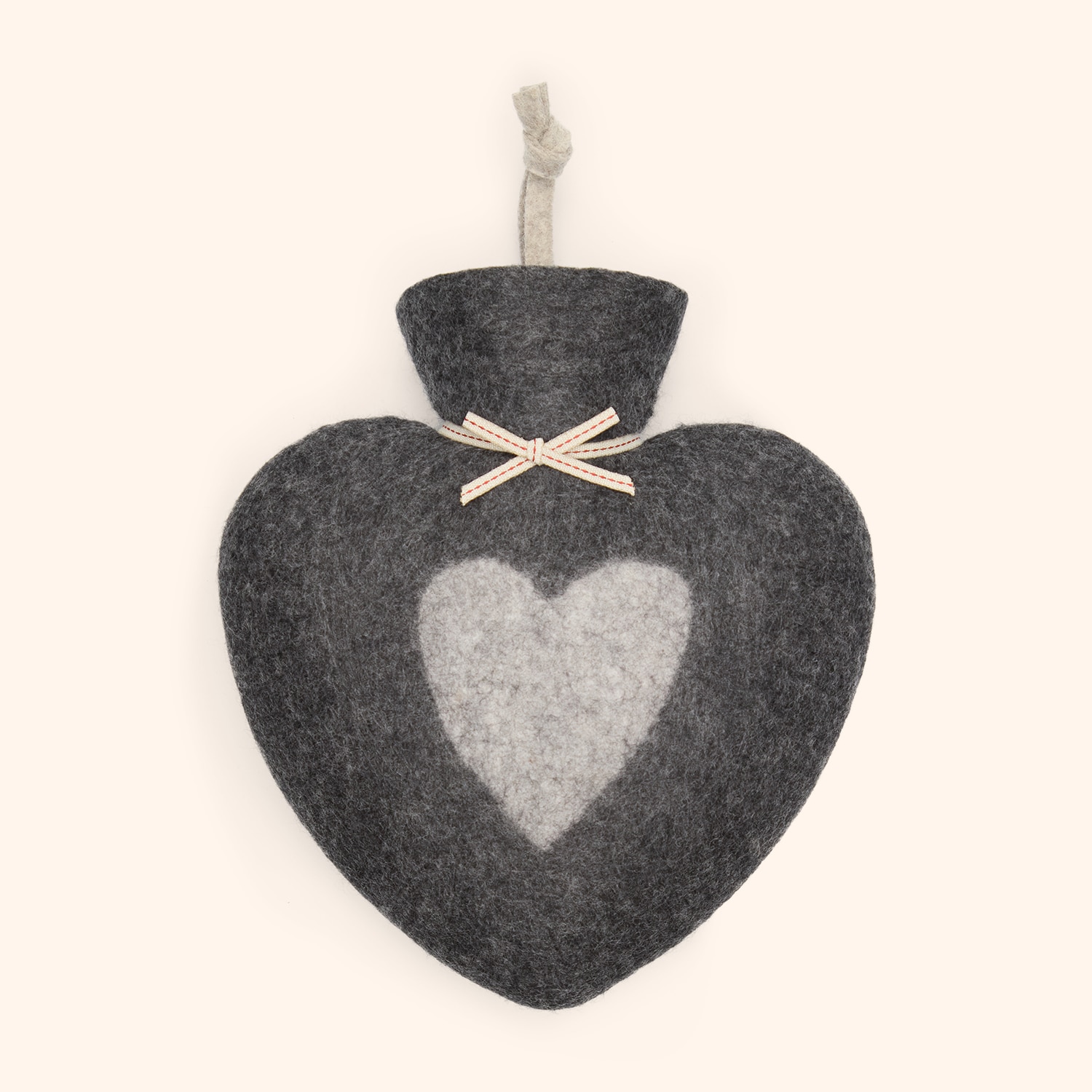 Bouillotte cœur noir