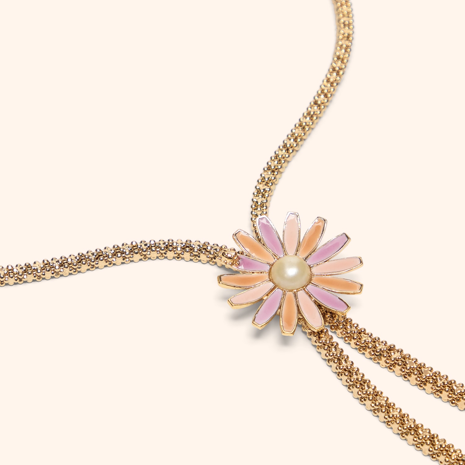 Sautoir Square Flowers
