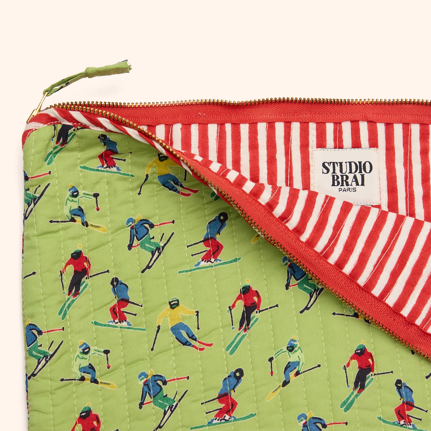 Computer pouch "ski trip"