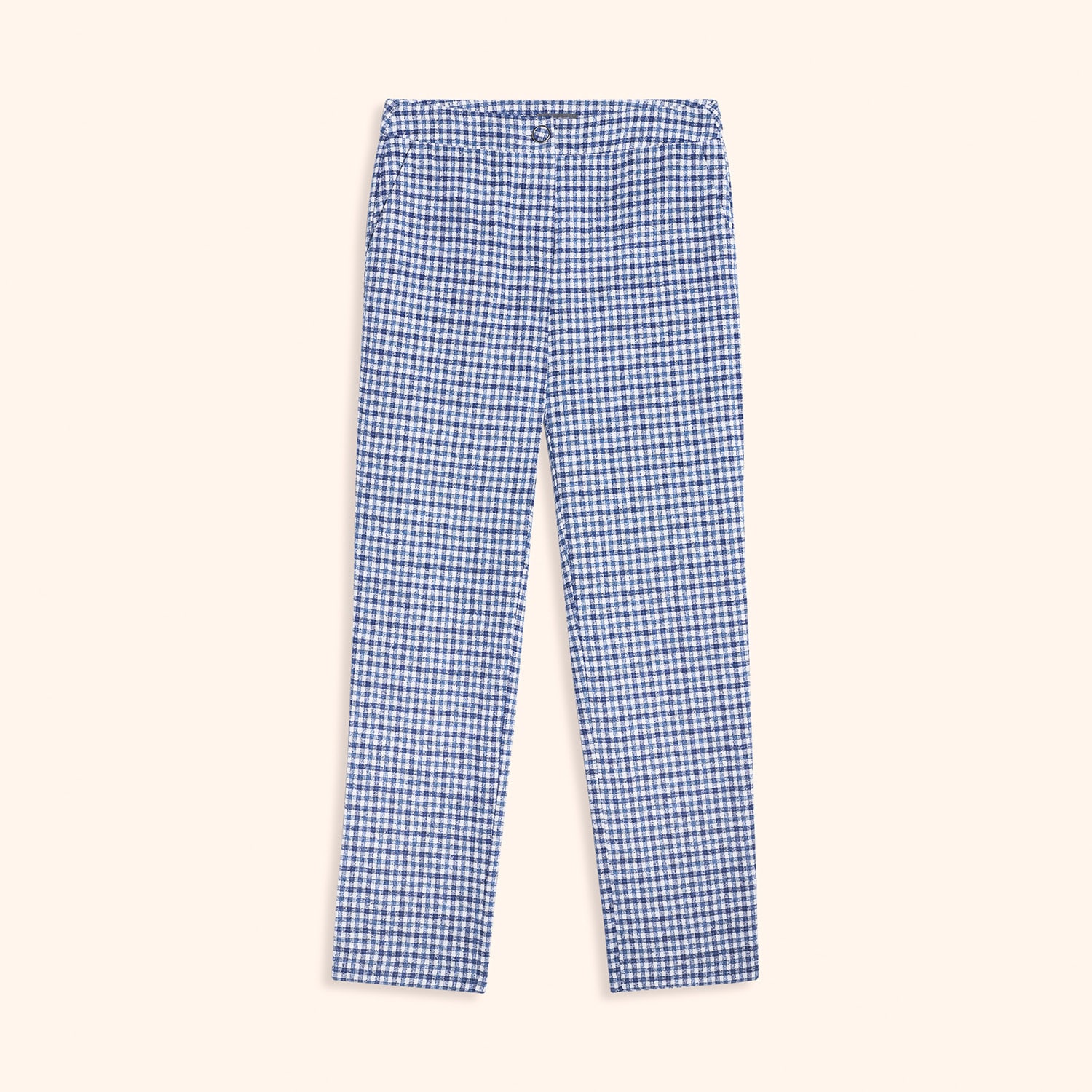 Pantalon jacquard vichy