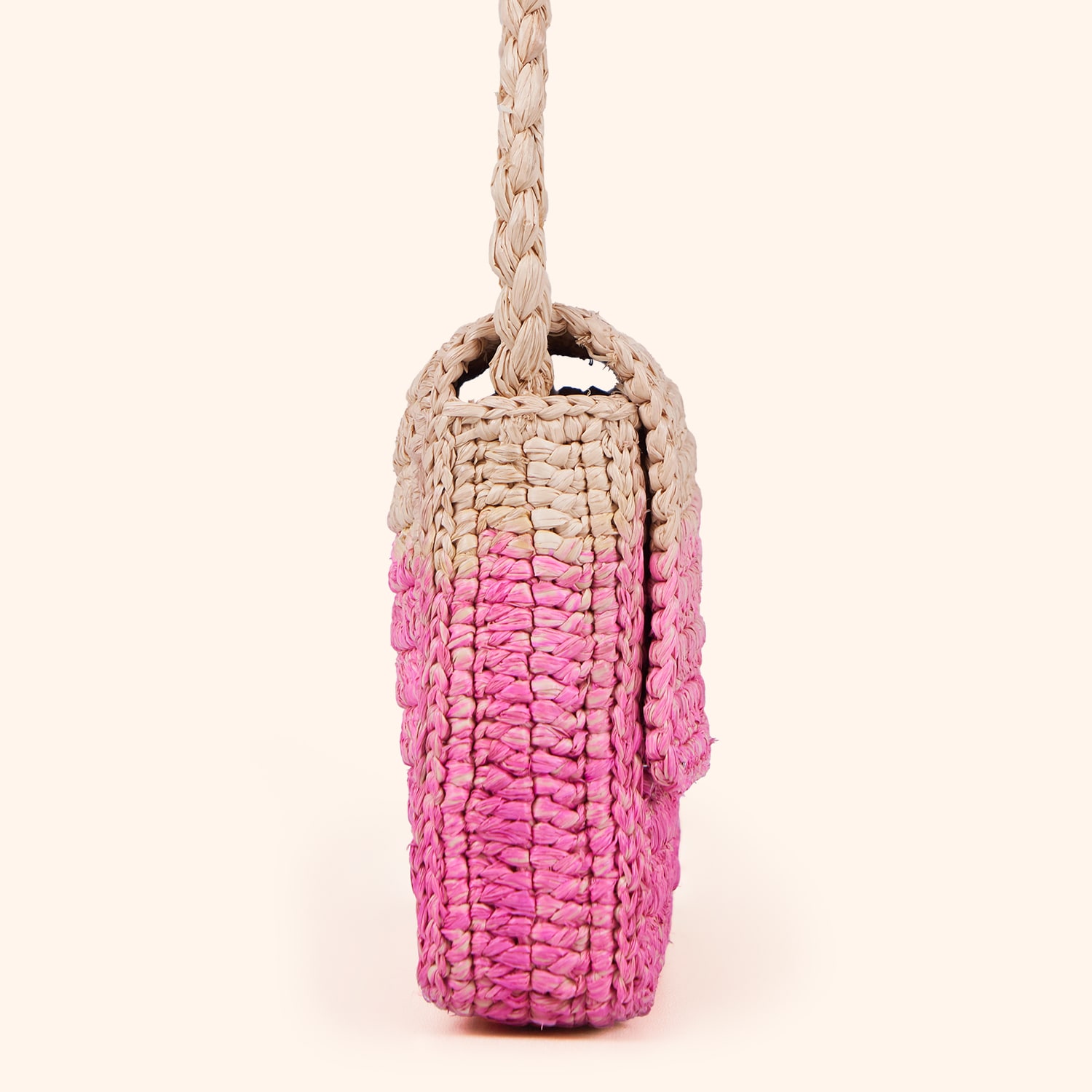 Sac baguette en raphia
