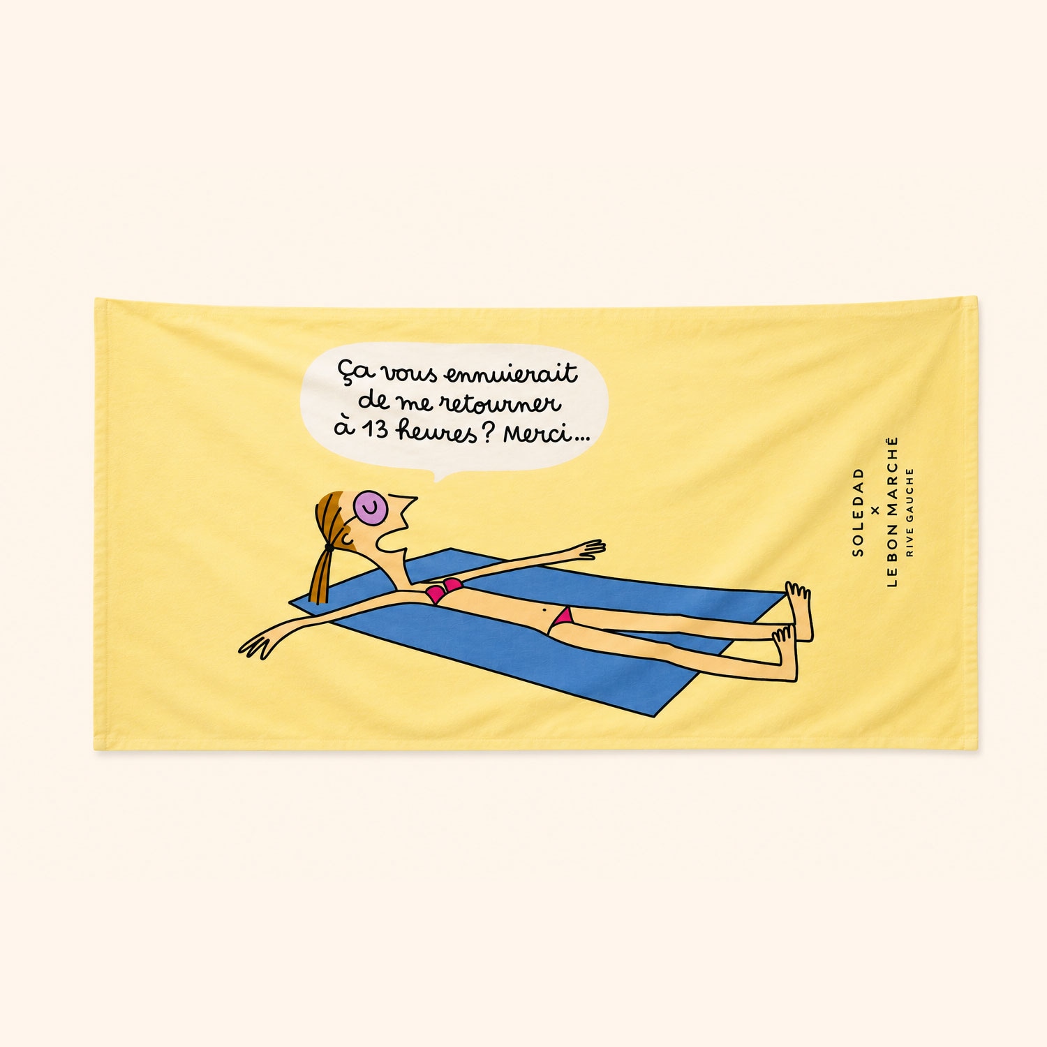 Serviette SOLEDAD "13 heures"