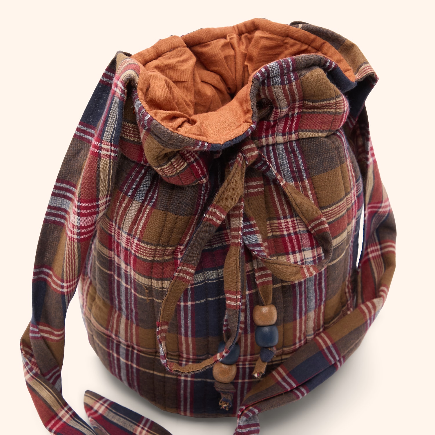 Petit sac seau tartan