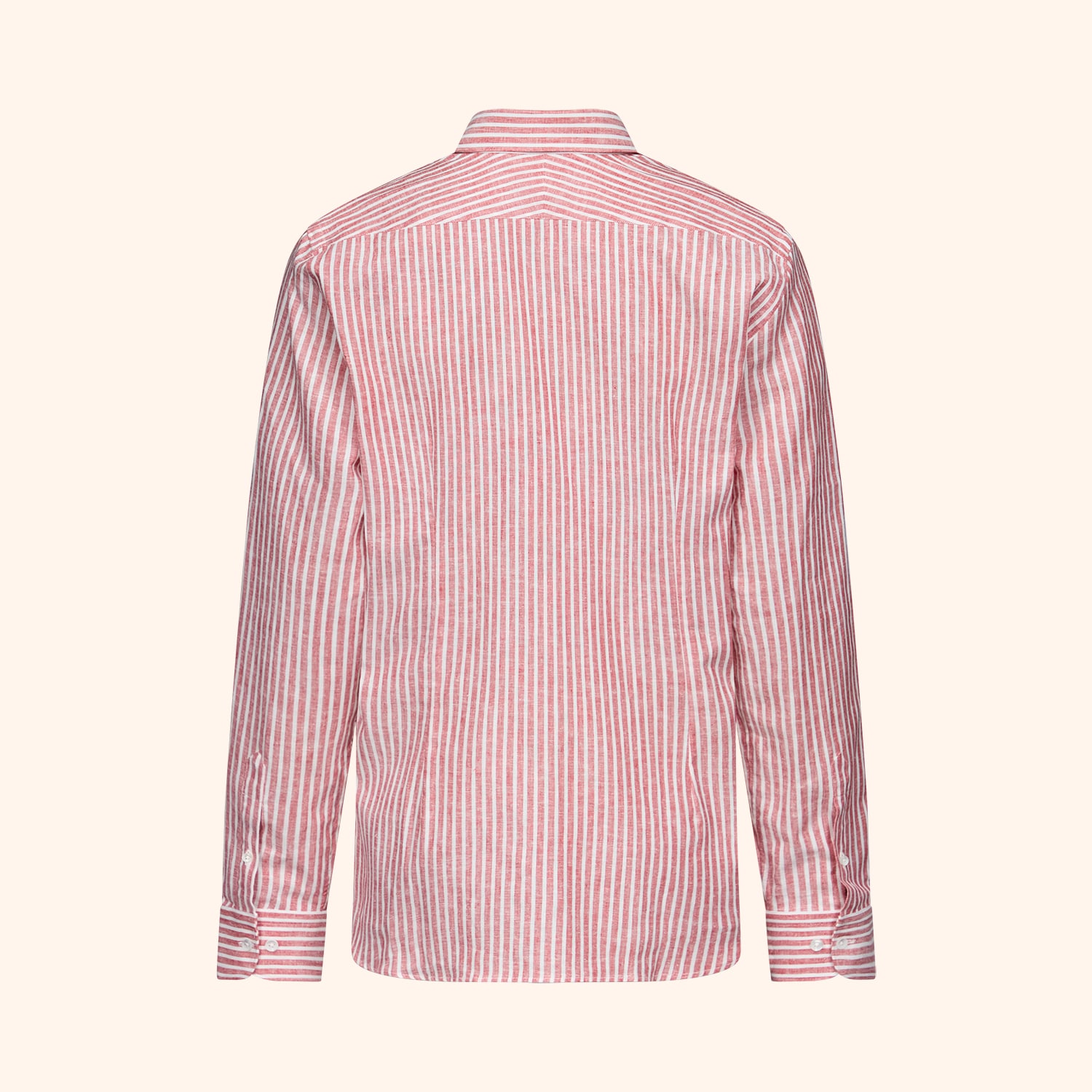 Chemise Naples en lin ray&eacute; bicolore