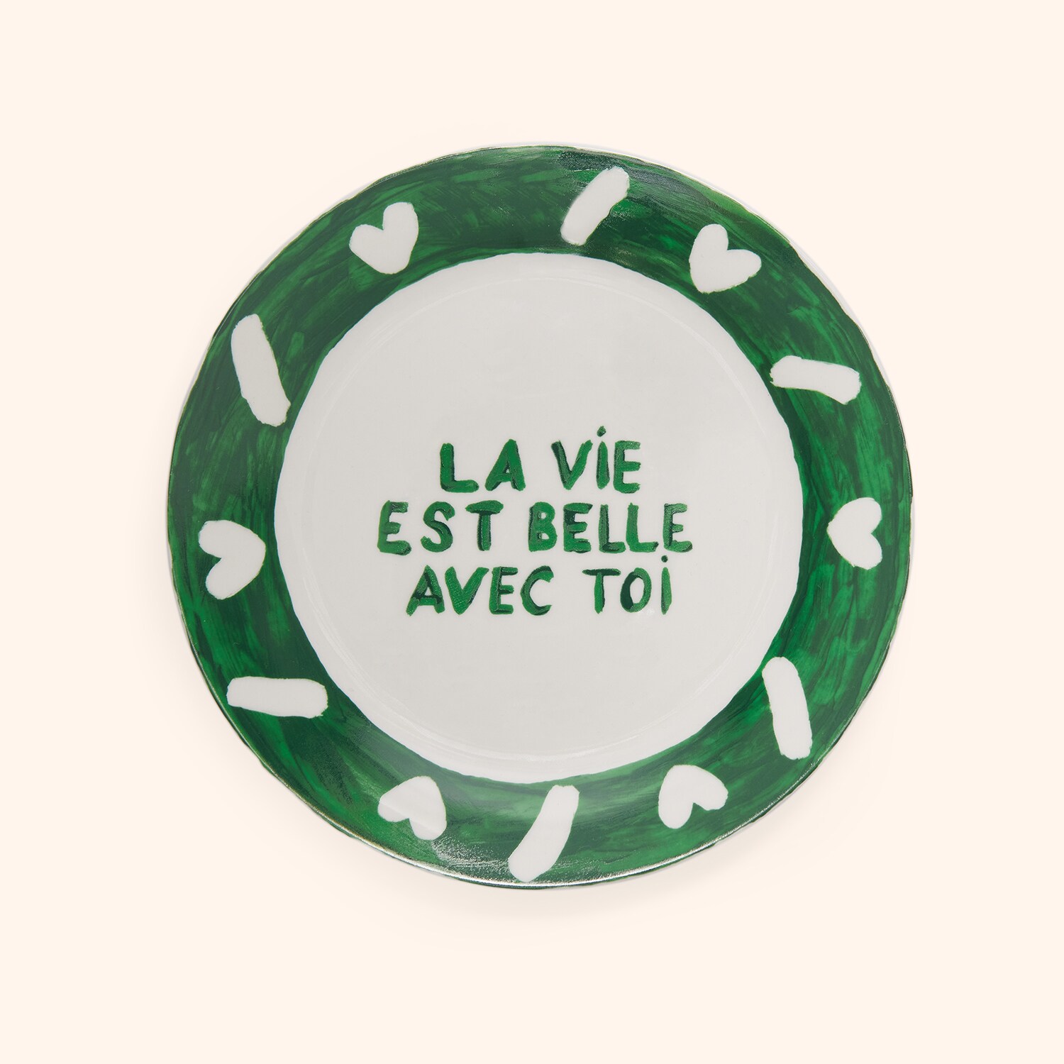 Assiette "La vie est belle avec toi"