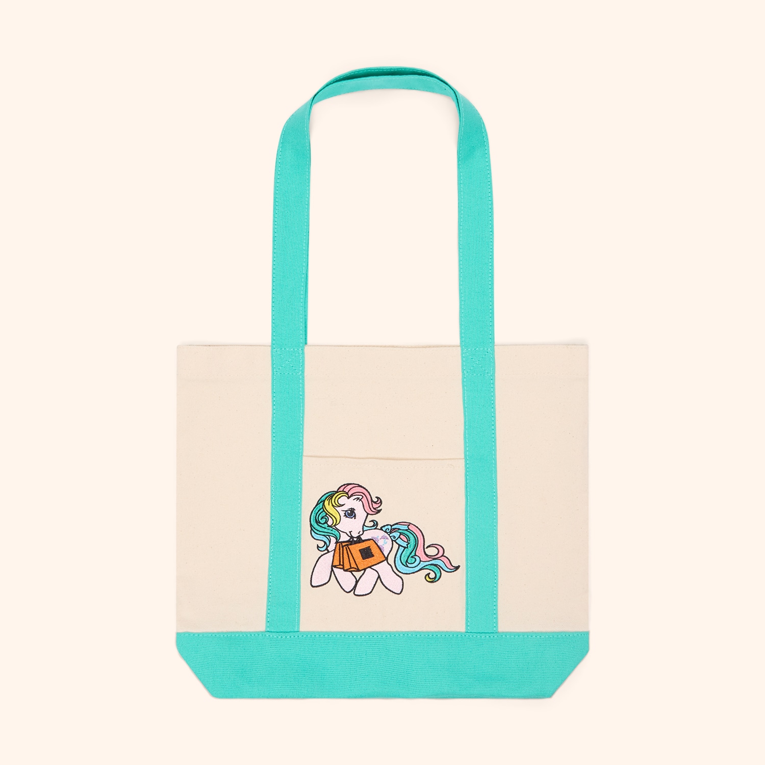 Cabas brod&eacute; Mon Petit Poney "Parasol"