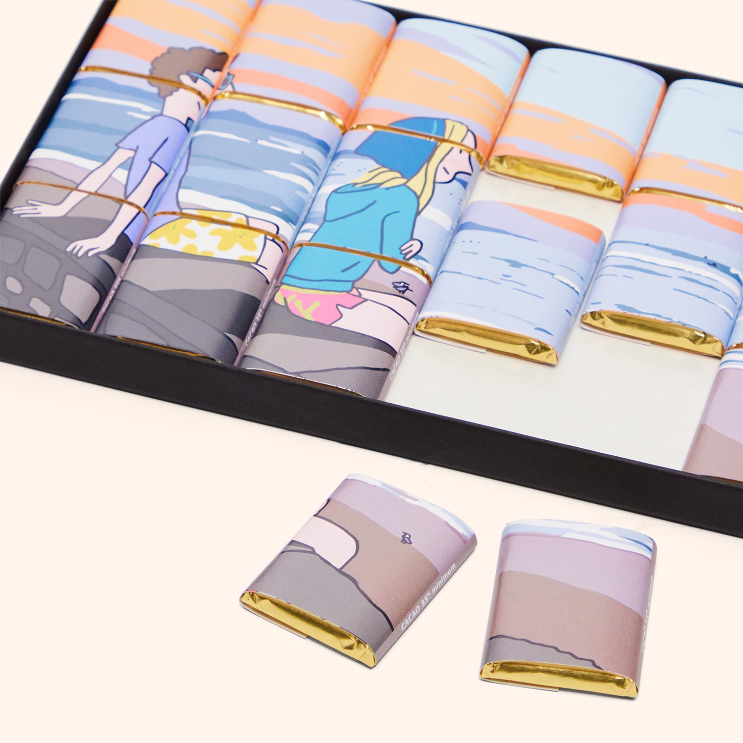 Napolitain en chocolat "Sunset"