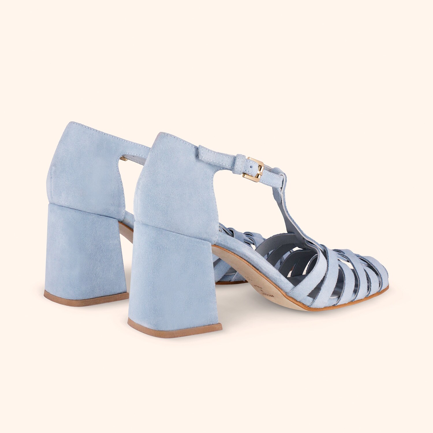 Sandales à talons suède