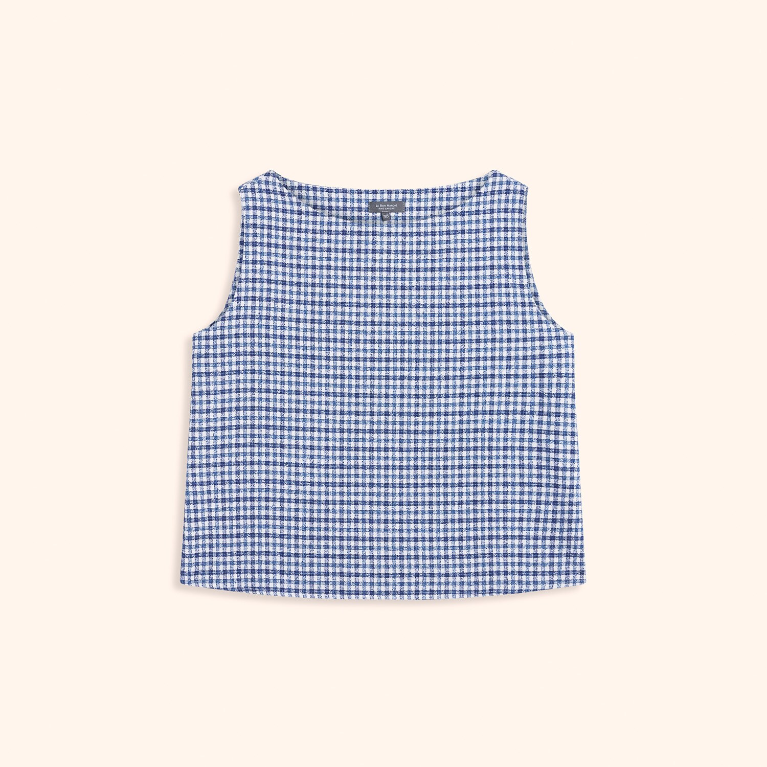 Top jacquard vichy