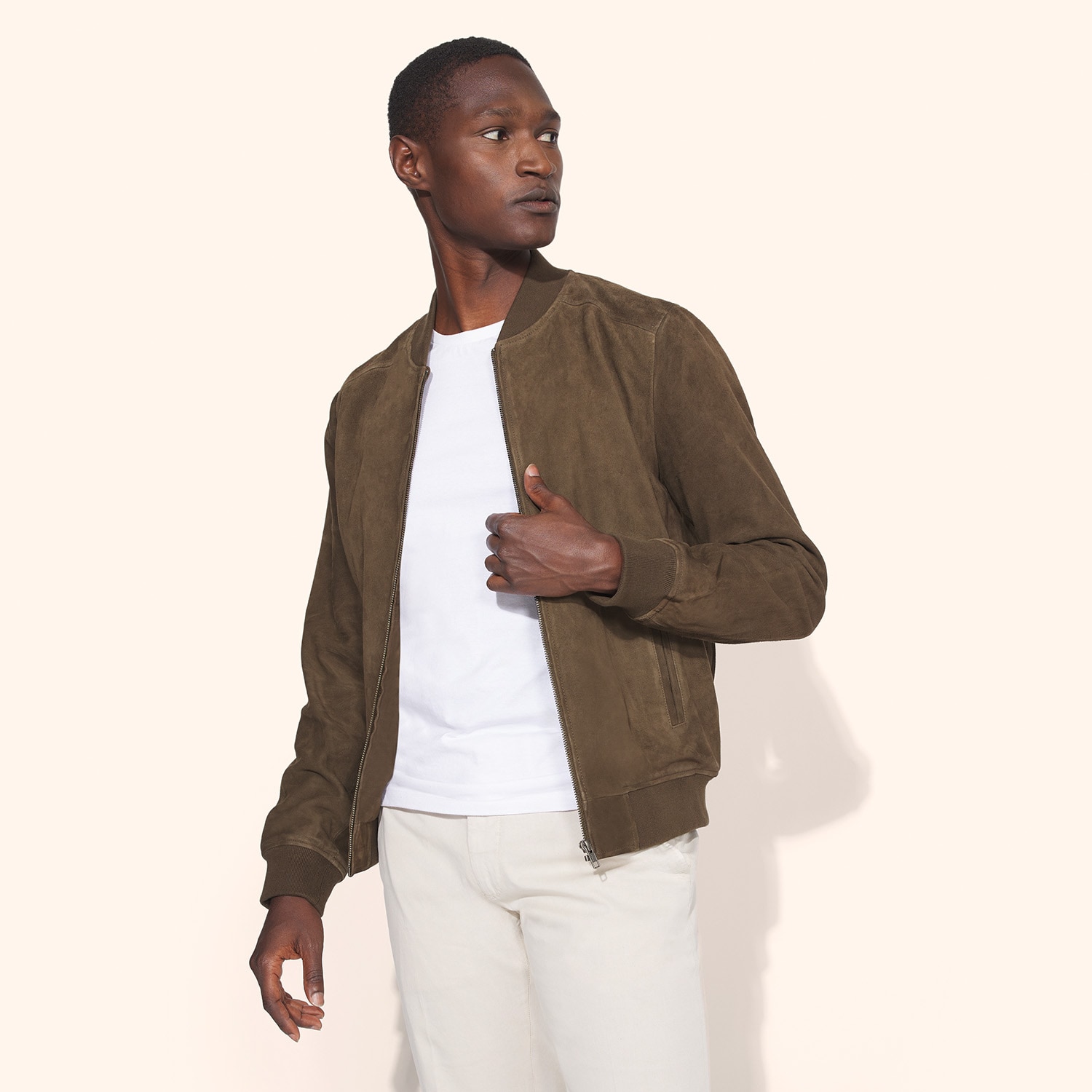 Blouson suede