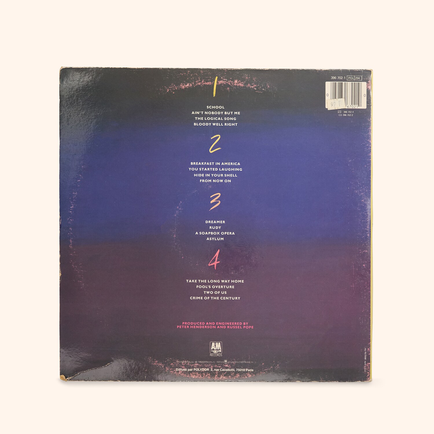 Vinyle Paris - Supertramp